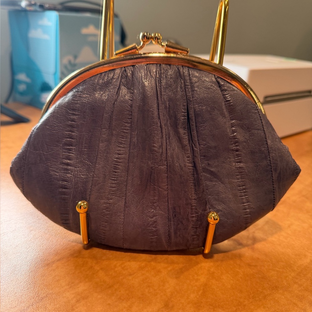 Vintage Gray Eel Skin clutch